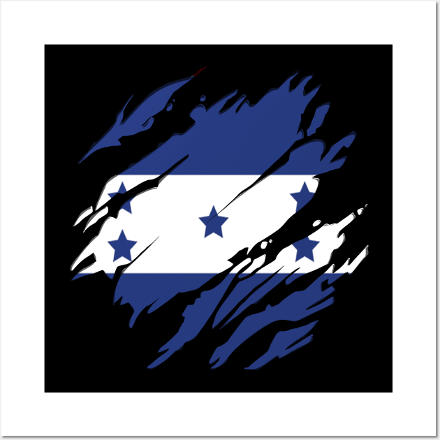 Proud Honduras Flag, Honduras gift heritage, Honduran girl Boy Friend Hondureño Catracha Wall Art by JayD World